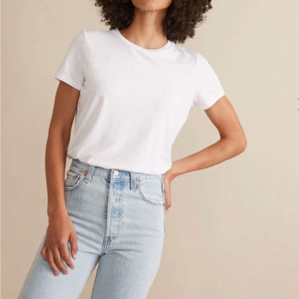 Classic Cotton Crew Tee in White